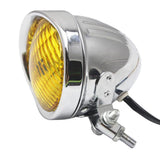 Maxbell Motorcycle Headlight for Harley Bobber Chopper Softail Springer Chrome Amber