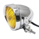 Maxbell Motorcycle Headlight for Harley Bobber Chopper Softail Springer Chrome Amber