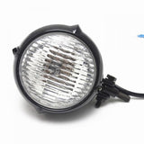 Maxbell Motorcycle Headlight Moto Light Lamp for Harley Bobber Chopper Black+Clear