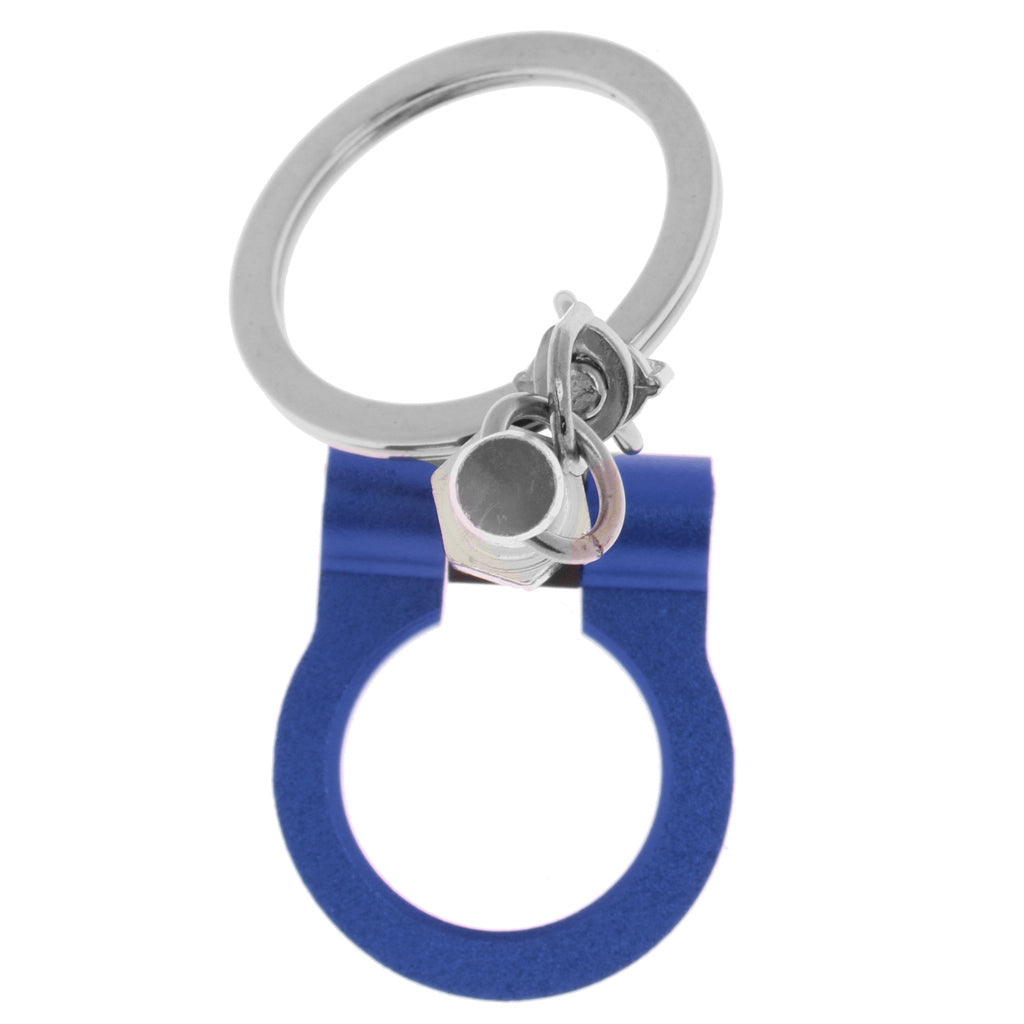 Maxbell Auto Part Car Trailer Towing Round Hook Keychain Key Ring  Blue