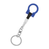 Maxbell Auto Part Car Trailer Towing Round Hook Keychain Key Ring  Blue