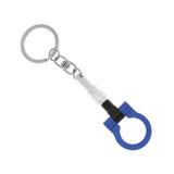 Maxbell Auto Part Car Trailer Towing Round Hook Keychain Key Ring  Blue
