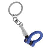 Maxbell Auto Part Car Trailer Towing Round Hook Keychain Key Ring  Blue