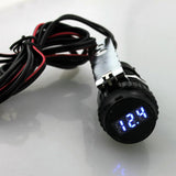 Maxbell Motorcycle USB Port Adapter & Digital Voltmeter 2 in 1 Blue Light