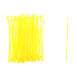 Maxbell 100pcs 1.9x100mm Nylon Wrap Cable Loop Ties Fasten Wire Self-Locking -Yellow