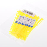 Maxbell 100pcs 1.9x100mm Nylon Wrap Cable Loop Ties Fasten Wire Self-Locking -Yellow