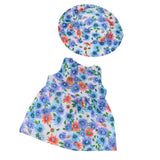 Maxbell Handmade Sleeveless Floral Dress And Hat For 18 Inch American Dolls