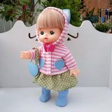 Maxbell Cute Hooded Jacket Skirt Socks Bag Outfit For Mellchan Baby 9-11inch Reborn Girl Dolls Clothes Accessories