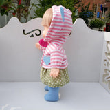 Maxbell Cute Hooded Jacket Skirt Socks Bag Outfit For Mellchan Baby 9-11inch Reborn Girl Dolls Clothes Accessories