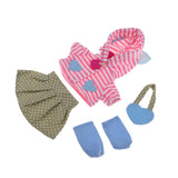 Maxbell Cute Hooded Jacket Skirt Socks Bag Outfit For Mellchan Baby 9-11inch Reborn Girl Dolls Clothes Accessories