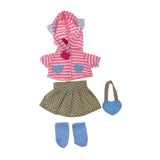 Maxbell Cute Hooded Jacket Skirt Socks Bag Outfit For Mellchan Baby 9-11inch Reborn Girl Dolls Clothes Accessories