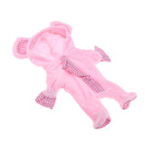 Maxbell Lovely Clothes Suit for Mellchan Baby Doll 9-11inch Reborn Girl Baby Doll Pink Fluffy Bear Ears Hat Jacket Overcoat