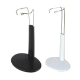 Maxbell 2 Pieces Adjustable 11-14cm Display Holder Support Stand for Hot Toys Figures  Bear Toy White & Black