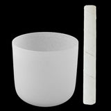 Maxbell Crystal Singing Bowl C Note for Root 8 inch White with Suede Striker