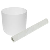Maxbell Crystal Singing Bowl C Note for Root 8 inch White with Suede Striker