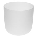 Maxbell Crystal Singing Bowl C Note for Root 8 inch White with Suede Striker