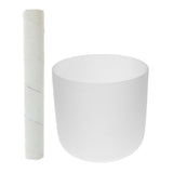 Maxbell Crystal Singing Bowl C Note for Root 8 inch White with Suede Striker