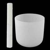 Maxbell Crystal Singing Bowl C Note for Root 8 inch White with Suede Striker