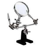 Maxbell 2 Pieces 2X5X Table Lamp Magnifier with 2.5X Helping Hand Magnifier Tools