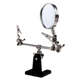Maxbell 2 Pieces 2X5X Table Lamp Magnifier with 2.5X Helping Hand Magnifier Tools