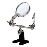 Maxbell 2 Pieces 2X5X Table Lamp Magnifier with 2.5X Helping Hand Magnifier Tools