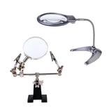 Maxbell 2 Pieces 2X5X Table Lamp Magnifier with 2.5X Helping Hand Magnifier Tools
