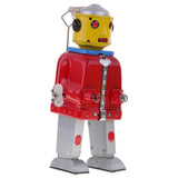 Maxbell 2 Pieces Retro Wind Up Clockwork Mechanical Walking Tin Mr.Robot Toys