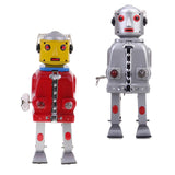 Maxbell 2 Pieces Retro Wind Up Clockwork Mechanical Walking Tin Mr.Robot Toys