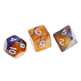 Maxbell 7X Polyhedral Dice for Dungeons and Dragons Table Game+Dice Cup Blue Yellow