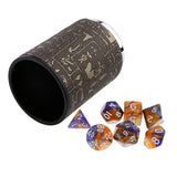 Maxbell 7X Polyhedral Dice for Dungeons and Dragons Table Game+Dice Cup Blue Yellow