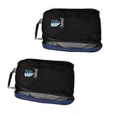 Maxbell 2 Pieces Golf Shoes Bag Zipped Sports Bag Shoe Case - Black