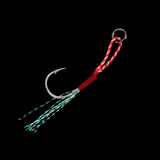 Maxbell 2 Piece Assist Hooks High Carbon Steel Fishing Hook With PE Line