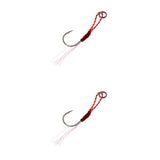 Maxbell 2 Piece Assist Hooks High Carbon Steel Fishing Hook With PE Line