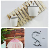 Maxbell Garden Self-watering Plant Flower Pot Wall Hanging Plastic Planter L white