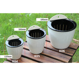 Maxbell Garden Self-watering Plant Flower Pot Wall Hanging Plastic Planter L white
