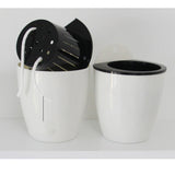 Maxbell Garden Self-watering Plant Flower Pot Wall Hanging Plastic Planter L white