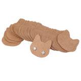Maxbell 100 Pieces Kraft Paper Cat Earring Display Tags Cards Jewellery Holder