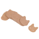 Maxbell 100 Pieces Kraft Paper Cat Earring Display Tags Cards Jewellery Holder
