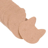 Maxbell 100 Pieces Kraft Paper Cat Earring Display Tags Cards Jewellery Holder