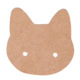 Maxbell 100 Pieces Kraft Paper Cat Earring Display Tags Cards Jewellery Holder
