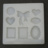 Maxbell Gem Silicone Mold for Jewelry Making Decorating Handcraft Bowtie Heart Shape Mould