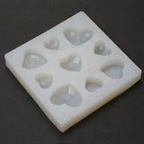 Maxbell DIY Silicone Gem Beads Pendant Mold Tray Decorating Craft Tools Moulds Jewelry Accessories Heart Shape