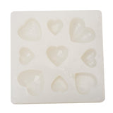 Maxbell DIY Silicone Gem Beads Pendant Mold Tray Decorating Craft Tools Moulds Jewelry Accessories Heart Shape