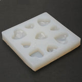 Maxbell DIY Silicone Gem Beads Pendant Mold Tray Decorating Craft Tools Moulds Jewelry Accessories Heart Shape