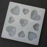 Maxbell DIY Silicone Gem Beads Pendant Mold Tray Decorating Craft Tools Moulds Jewelry Accessories Heart Shape