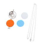 Maxbell Locket Necklace for Fragrance Essential Oil Aromatherapy Diffuser Silver