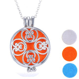 Maxbell Locket Necklace for Fragrance Essential Oil Aromatherapy Diffuser Silver