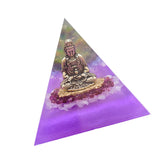 Maxbell 8cm Crystal Orgone Pyramid Buddha Home Furnishing Article Handmade Jewelry