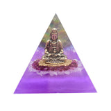 Maxbell 8cm Crystal Orgone Pyramid Buddha Home Furnishing Article Handmade Jewelry