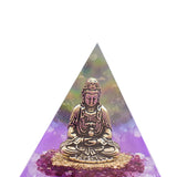 Maxbell 8cm Crystal Orgone Pyramid Buddha Home Furnishing Article Handmade Jewelry